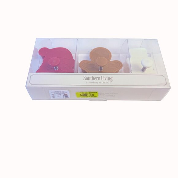 Southern Living Christmas Cookie Stamps Set of 3 Cutters Santa Snowman Gingerbre - Picture 3 of 8